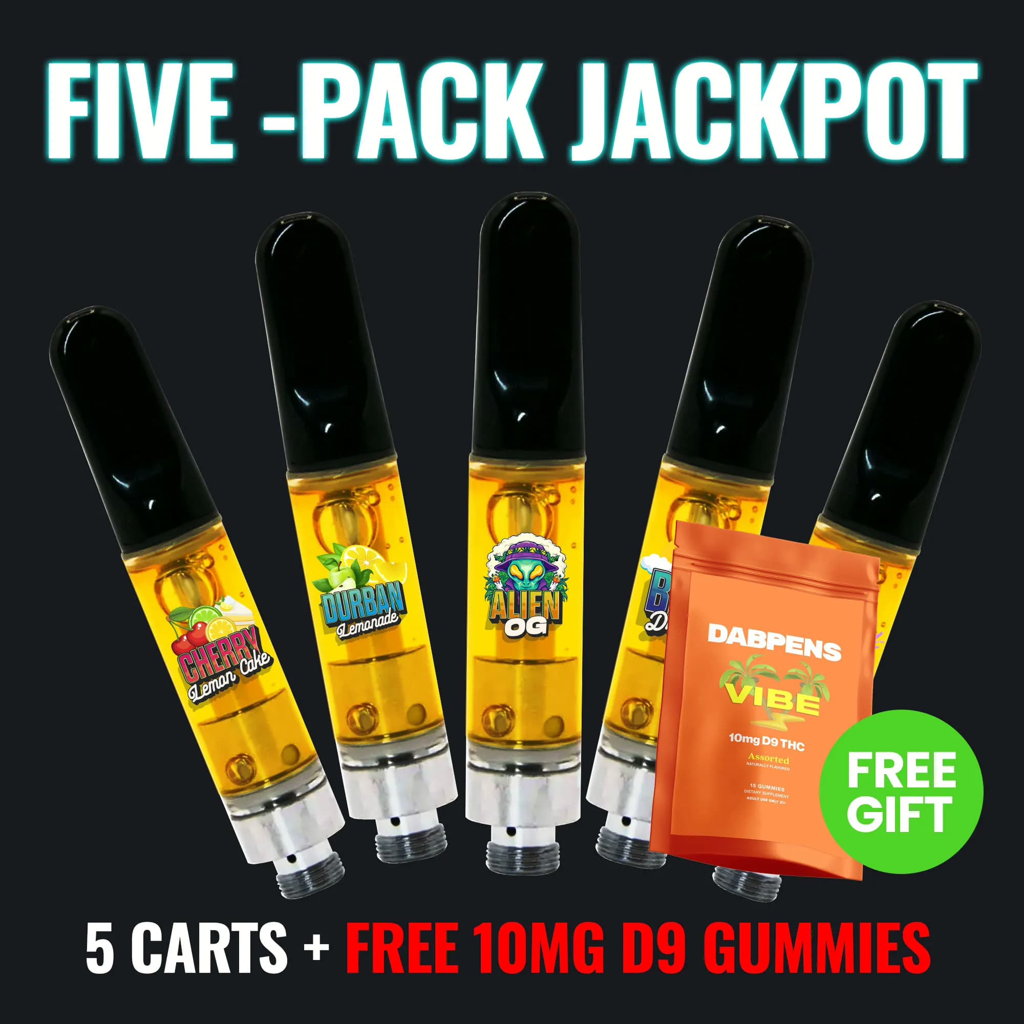 Five Pack - 5 Carts + 10mg